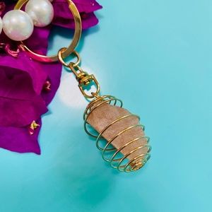 Rose Quartz Keychain